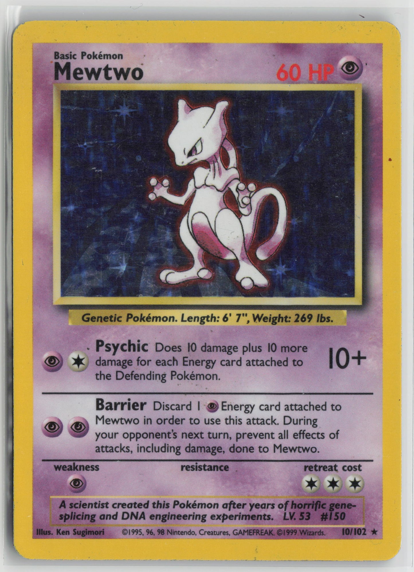 Mewtwo Holo Rare Holo BS 010/102 HP