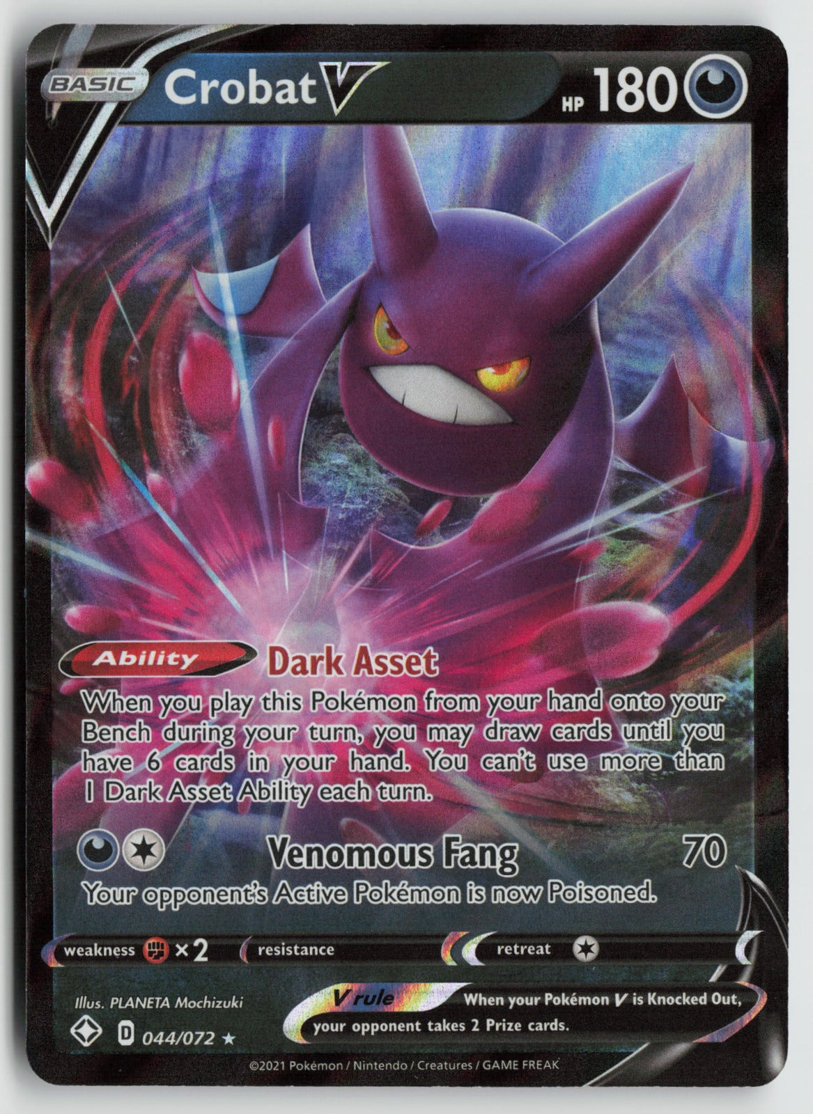 Crobat V Ultra Rare Holo SWSH03 104/189 NM