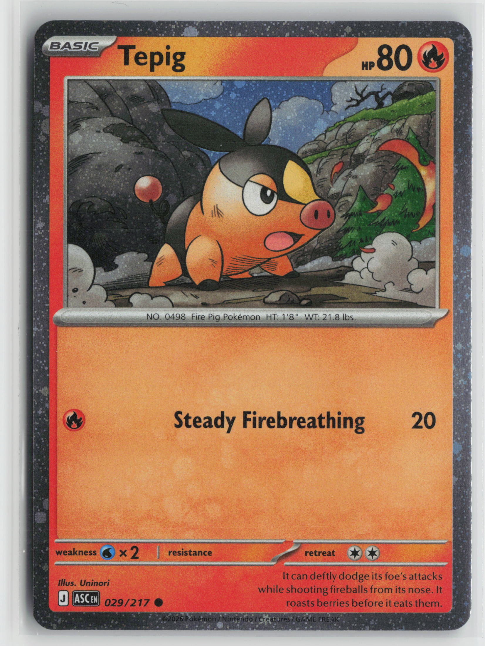 Tepig - (Cosmos Holo) Common Miscellaneous Cards & Products 029/217 NM