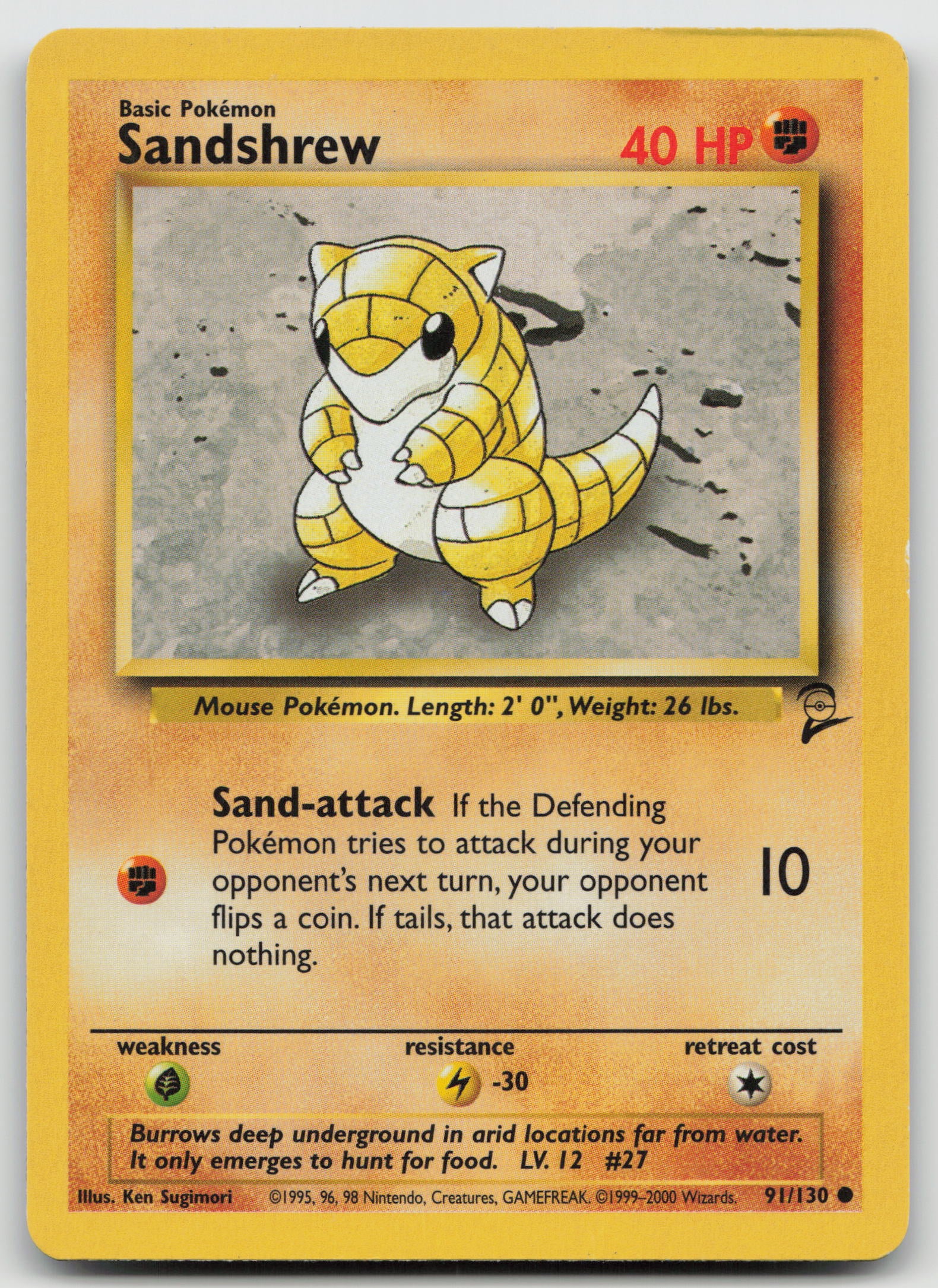 Sandshrew Common Normal BS2 091/130 LP