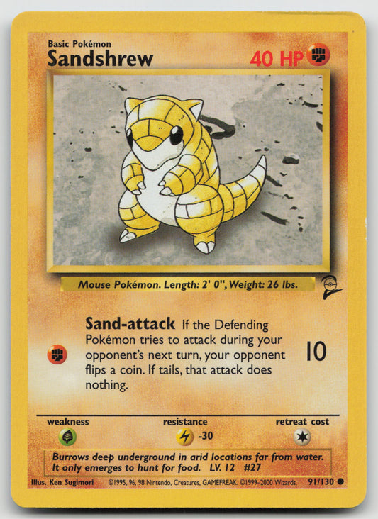 Sandshrew Common Normal BS2 091/130 LP