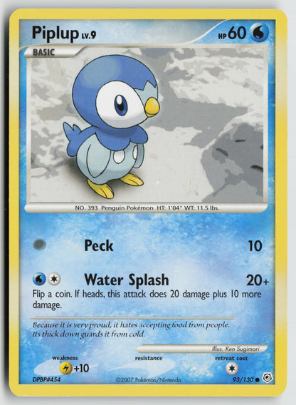 Piplup Common Diamond and Pearl 93/130 HP