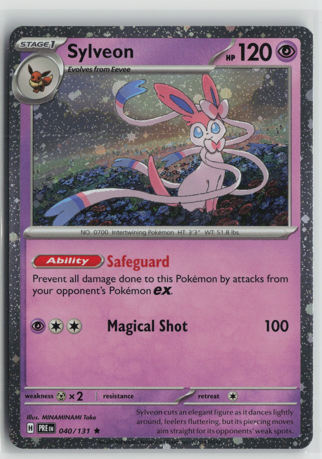 Sylveon - (Cosmos Holo) Rare Holo MCAP 040/131 NM