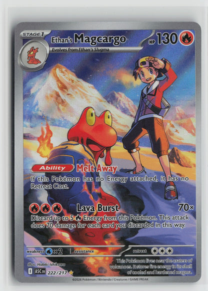 Ethan's Magcargo - Illustration Rare Holo ASC 222/217 NM
