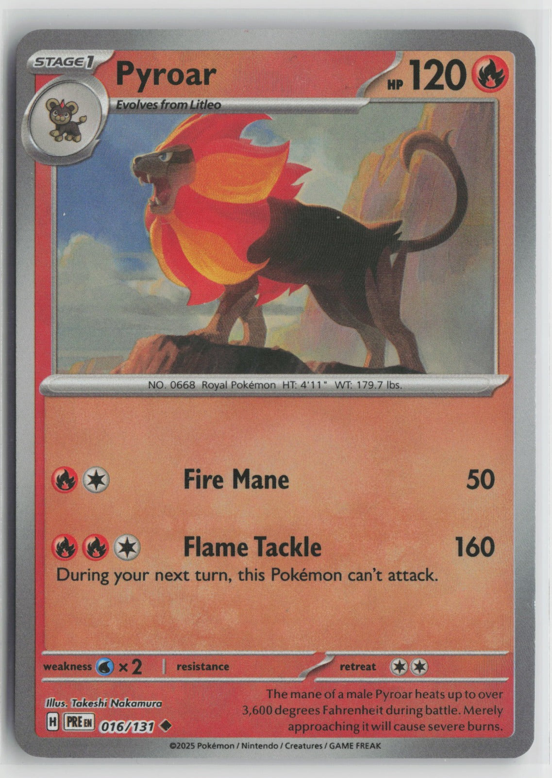 Pyroar (Poke Ball Pattern) Uncommon Holo PRE 016/131 NM