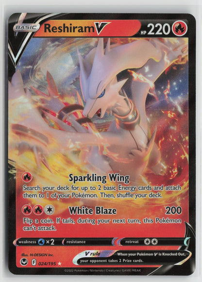 Reshiram V Ultra Rare Holo SWSH12 024/195 NM