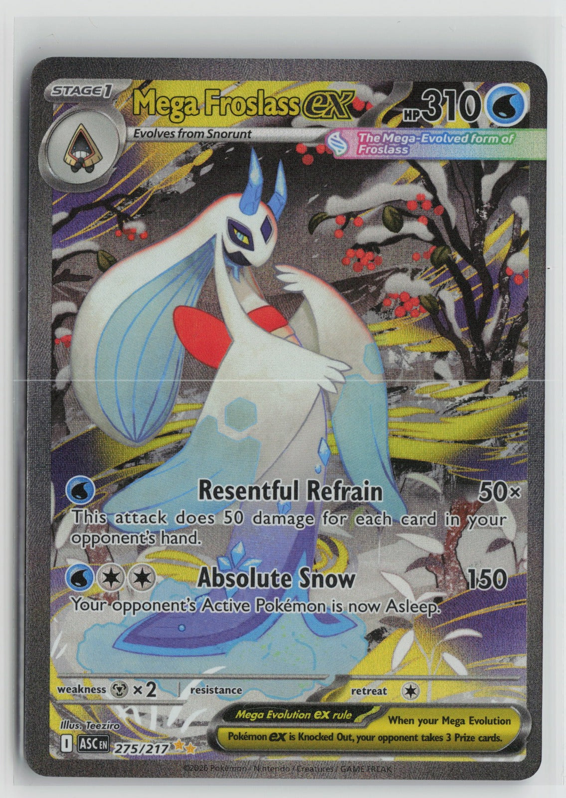 Mega Froslass ex - Special Illustration Rare Holo ASC 275/217 NM