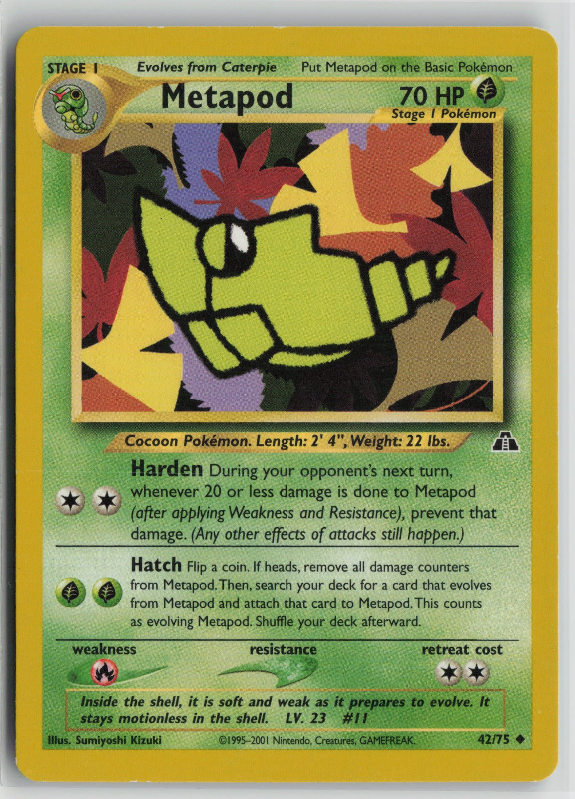 Metapod Uncommon Unlimited N2 42/75 LP