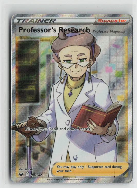 Professor's Research (Full Art) Ultra Rare Holo SWSH01 201/202 NM