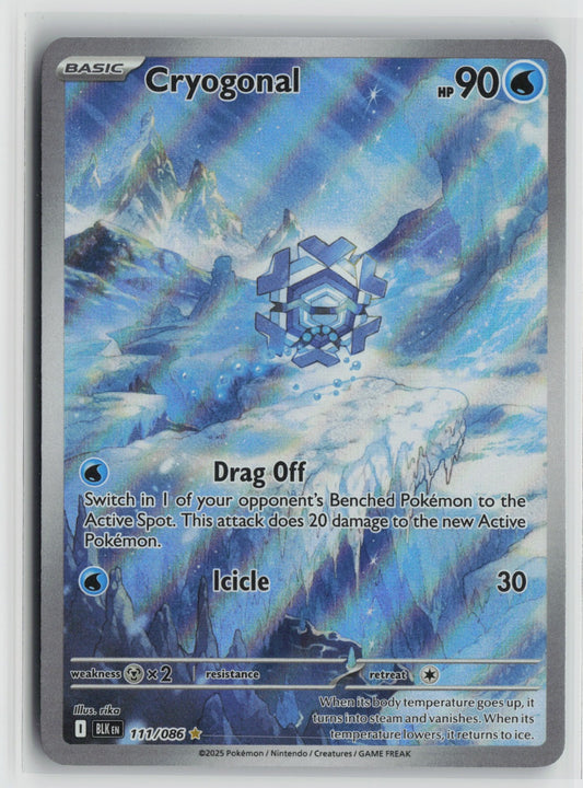 Cryogonal Illustration Rare Holo BLK 111/086 NM
