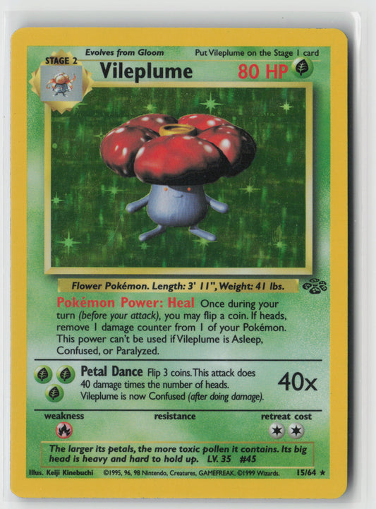 Vileplume (15) Holo Rare Jungle 15/64 HP