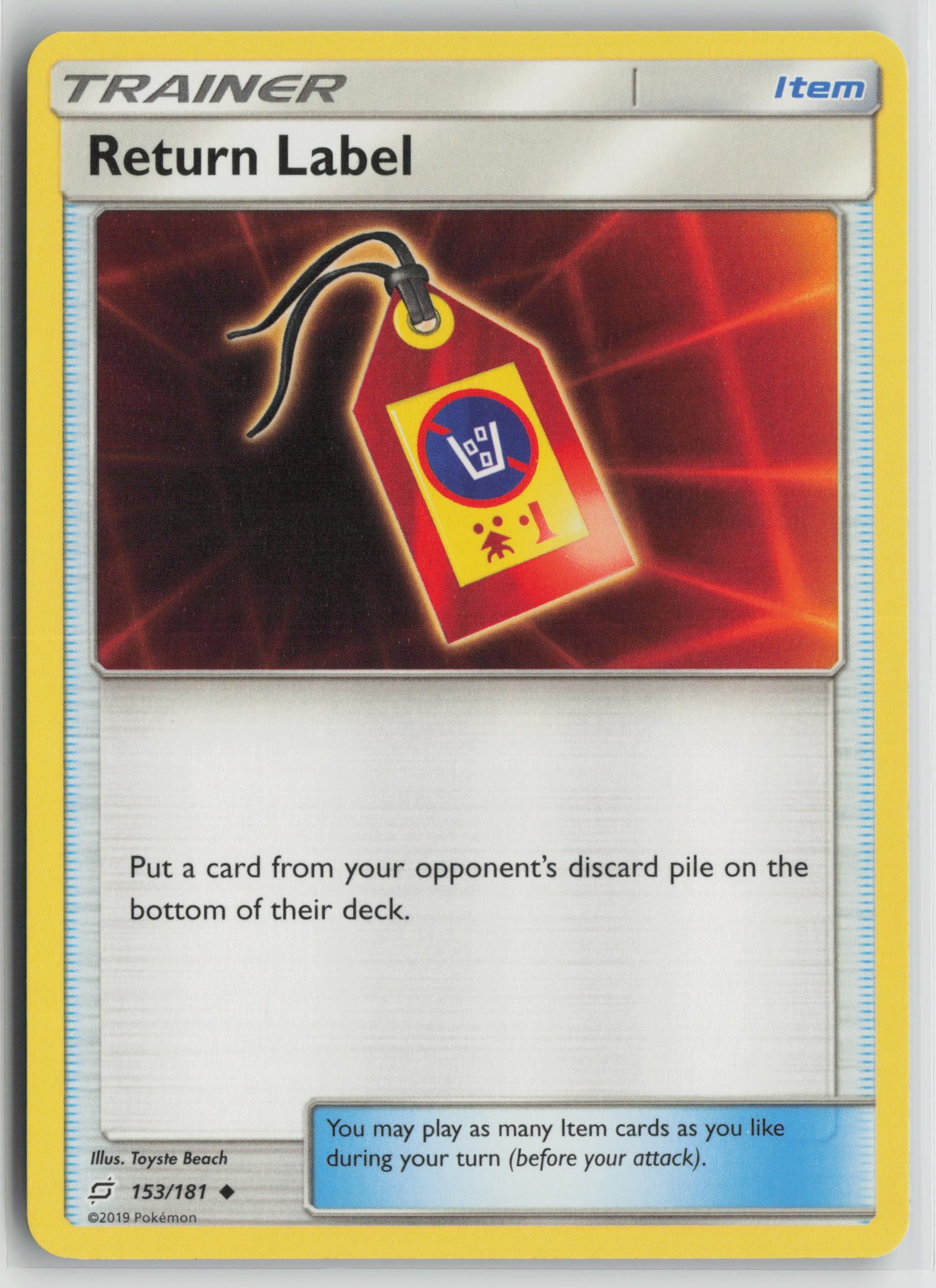 Return Label Uncommon SM - Team Up 153/181 NM