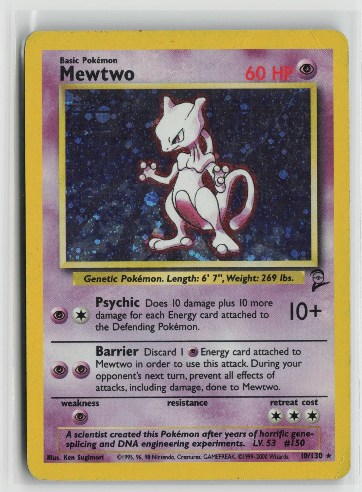 Mewtwo Holo Rare BS2 010/130 DMG