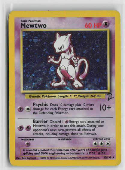 Mewtwo Holo Rare BS2 010/130 DMG