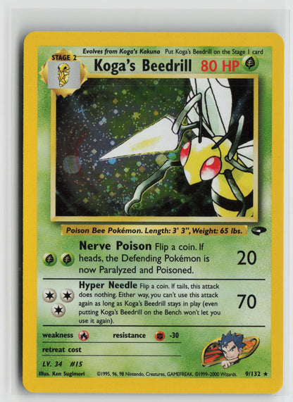 Koga's Beedrill Holo Rare Unlimited G2 009/132 NM