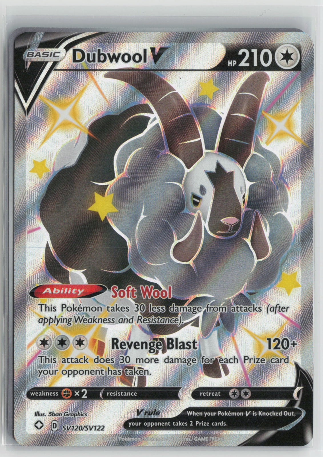 Dubwool V Shiny Holo Rare Holo SHFSV SV120/SV122 NM