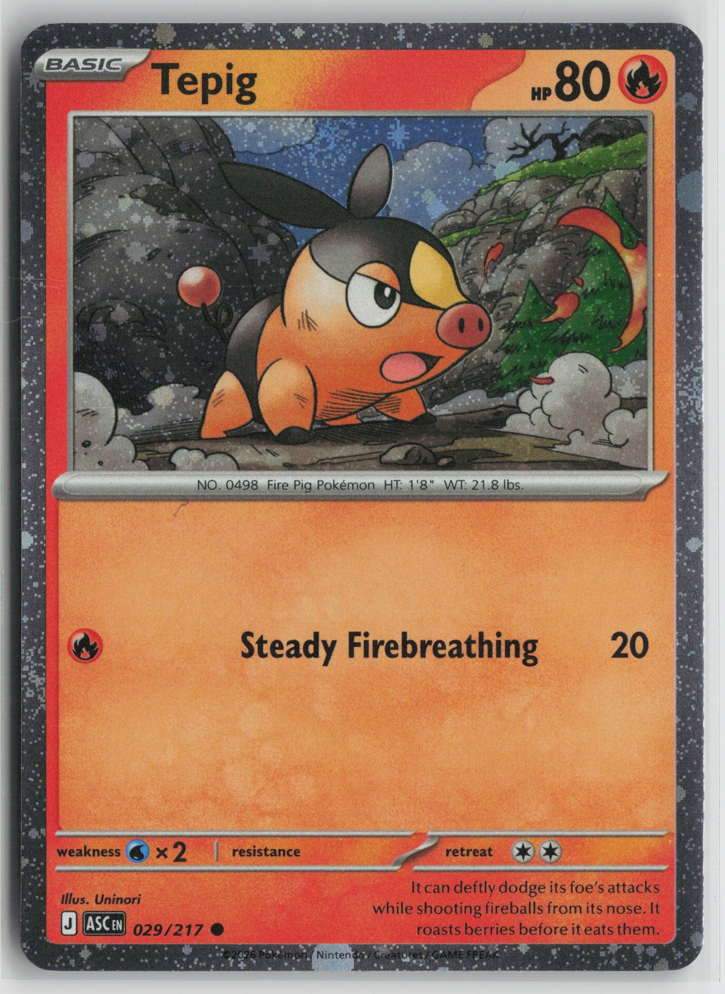 Tepig - (Cosmos Holo) Common Miscellaneous Cards & Products 029/217 NM