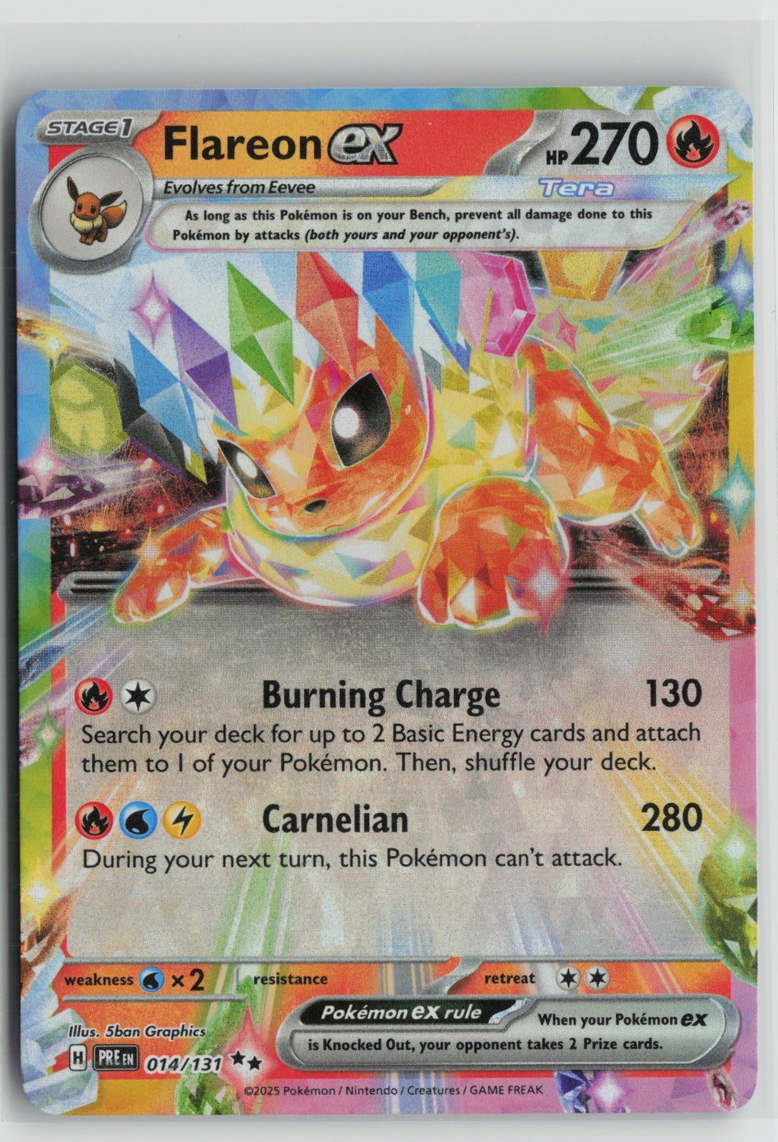 Flareon ex - Double Rare Holo PRE 014/131 NM