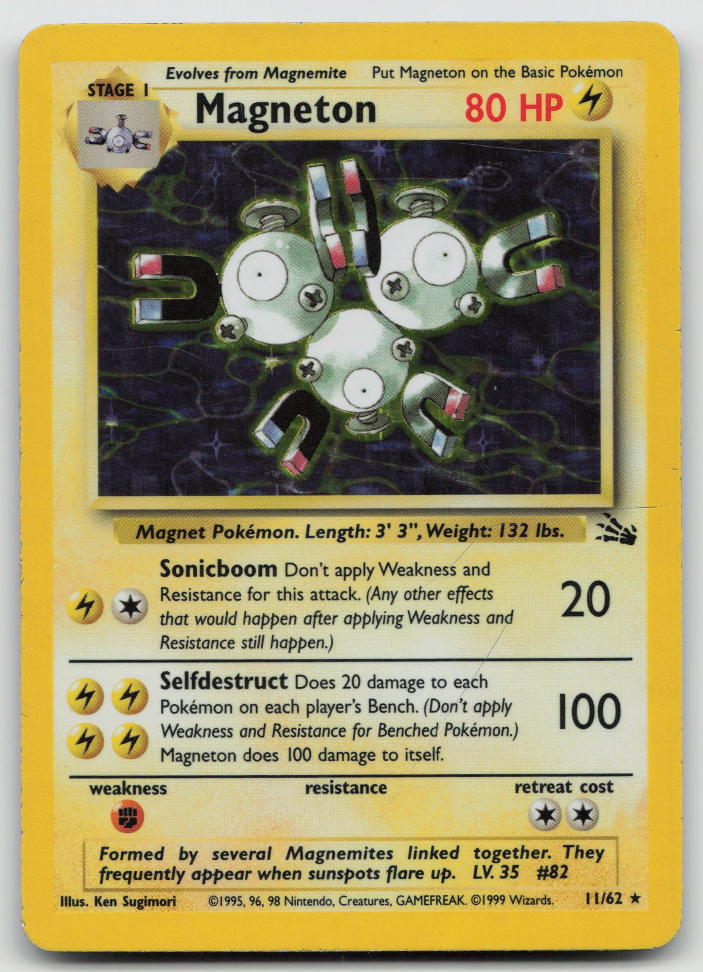 Magneton (11) Holo Rare Holo FO 11/62 HP