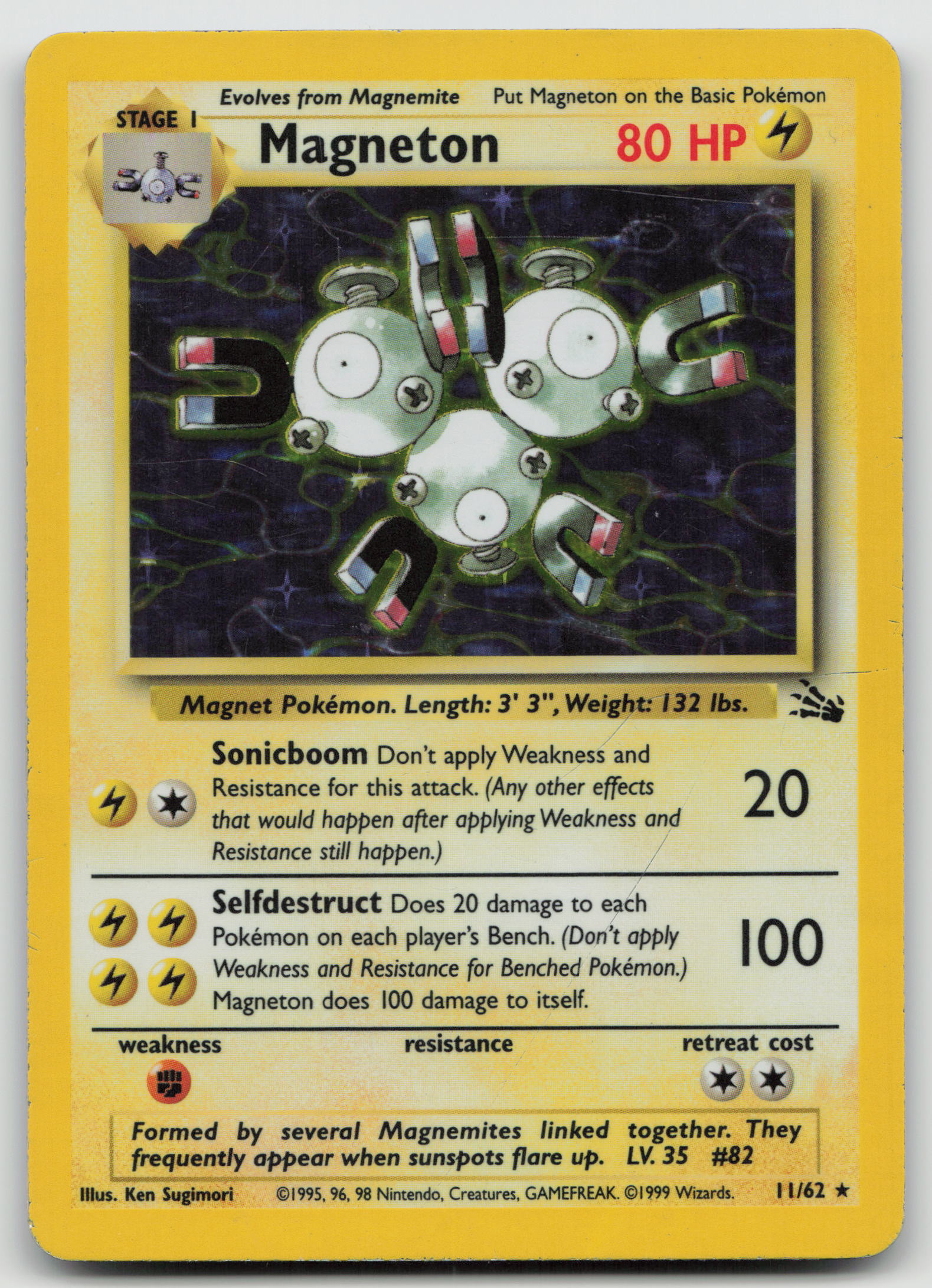 Magneton (11) Holo Rare Holo FO 11/62 HP