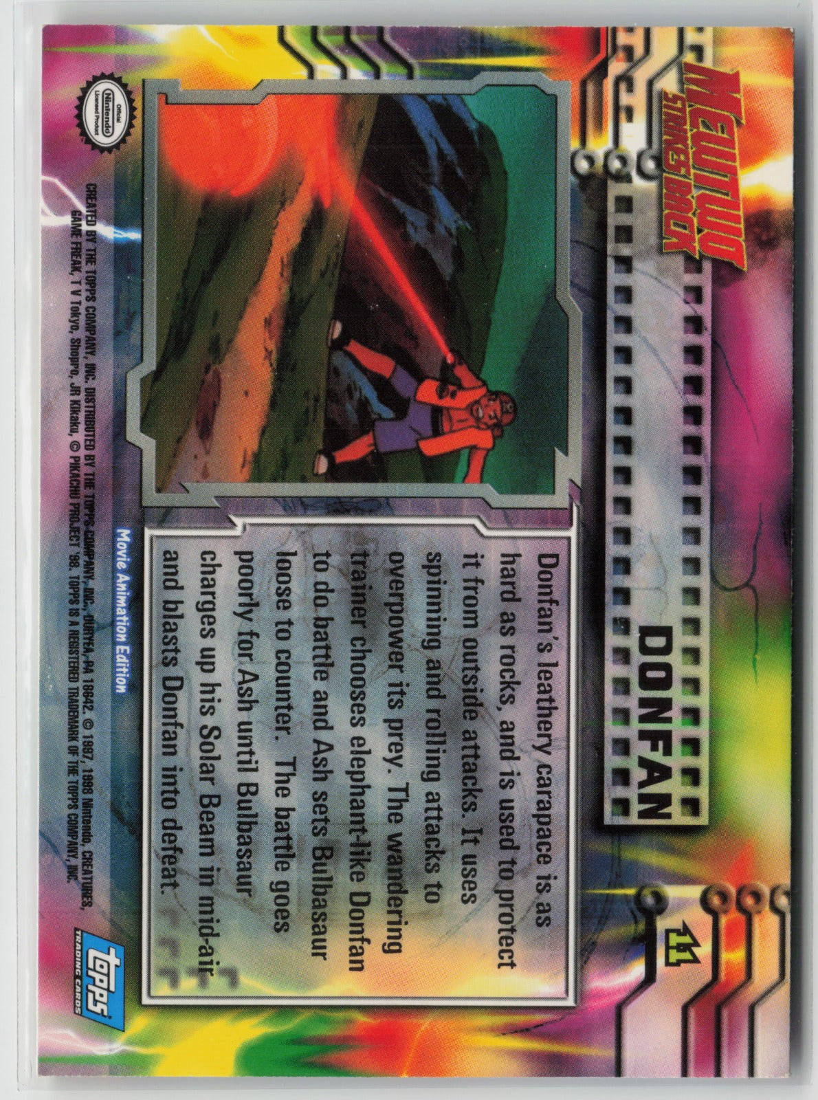 Topps Donfan Mewtwo Strikes Back #11 NM (Back)