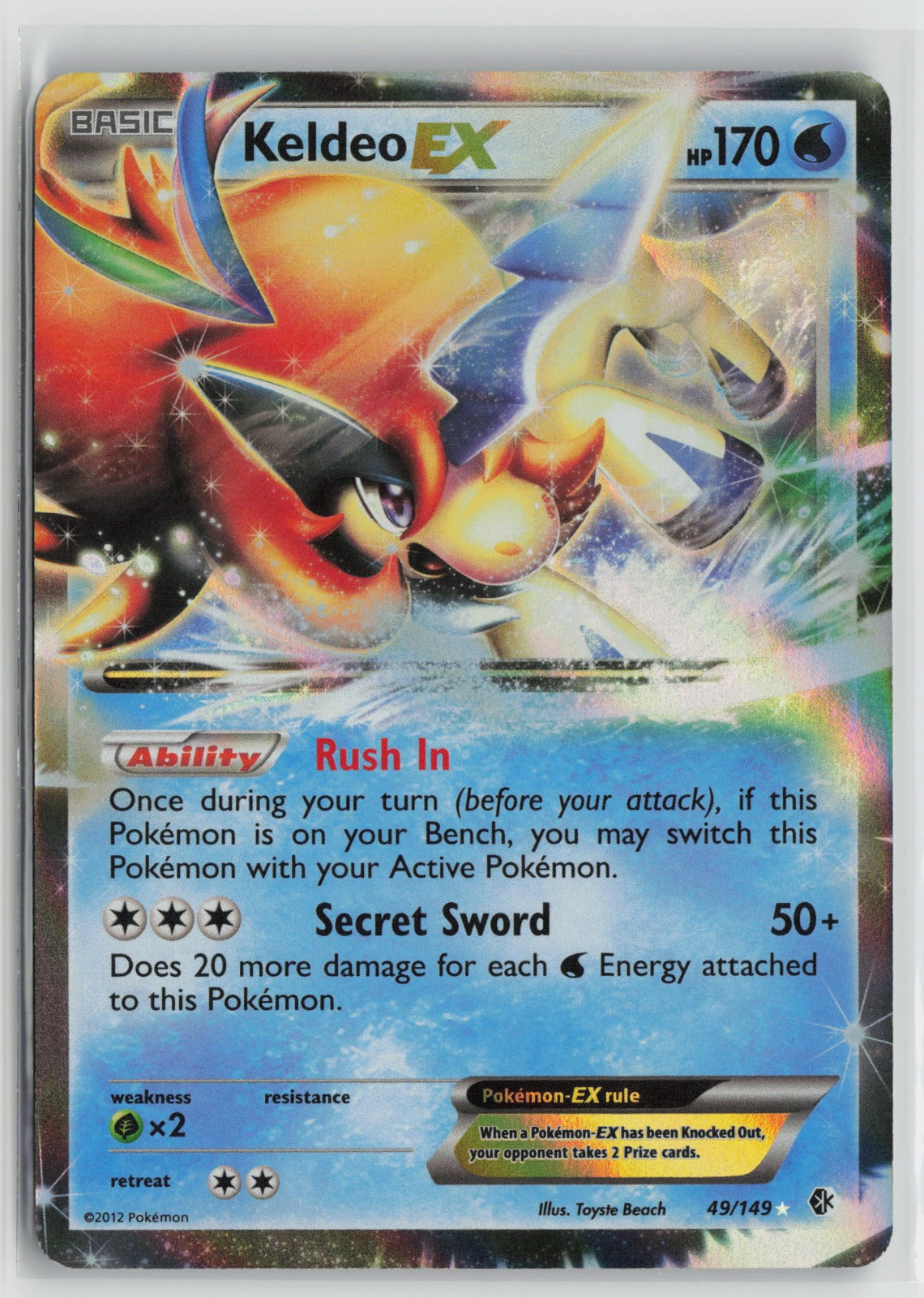 Keldeo EX Ultra Rare Holo BCR 49/149 LP