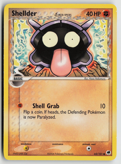 Shellder (Delta Species) Common Dragon Frontiers 63/101 LP