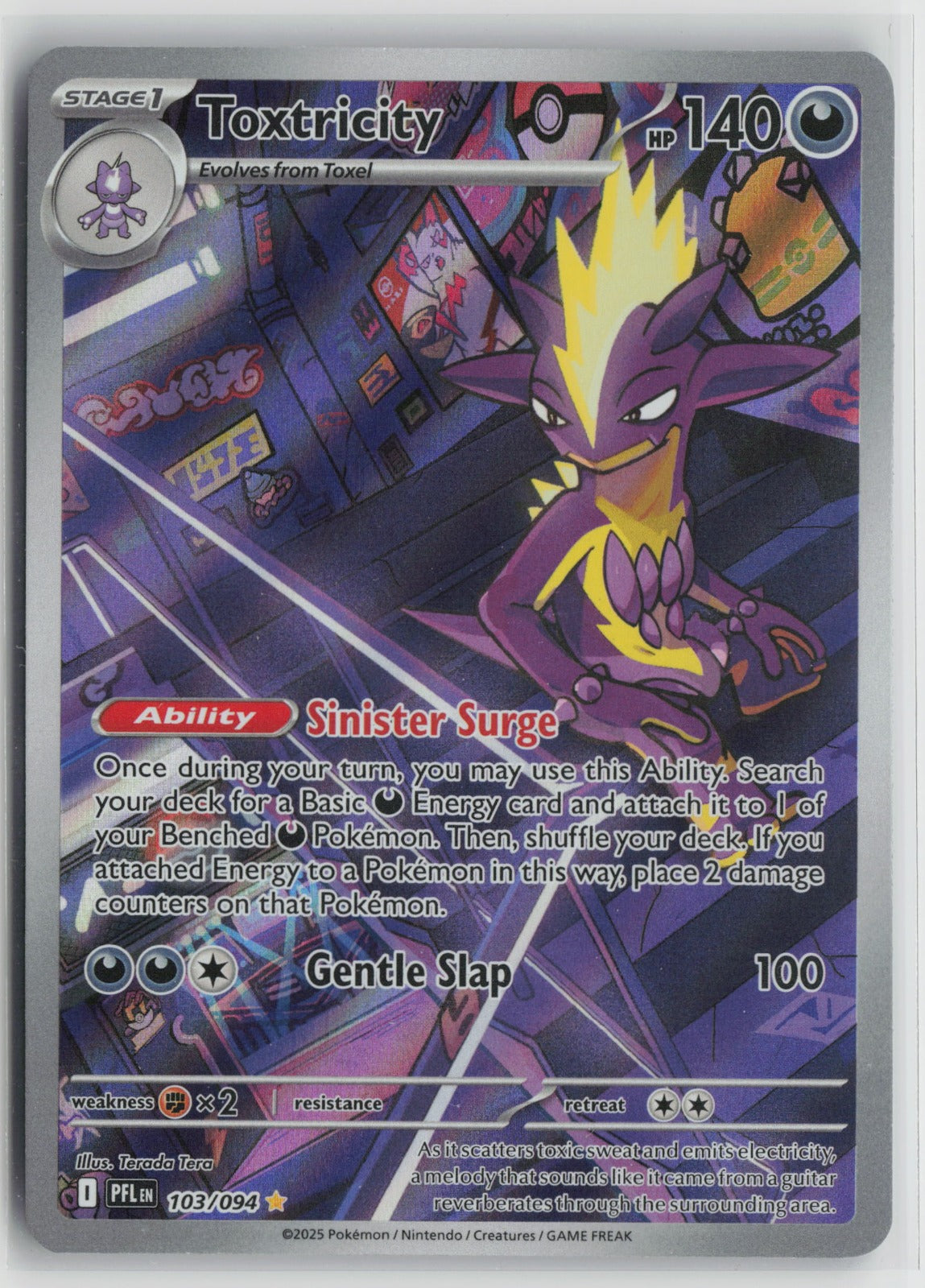 Toxtricity - Illustration Rare Holo PFL 103/094 NM