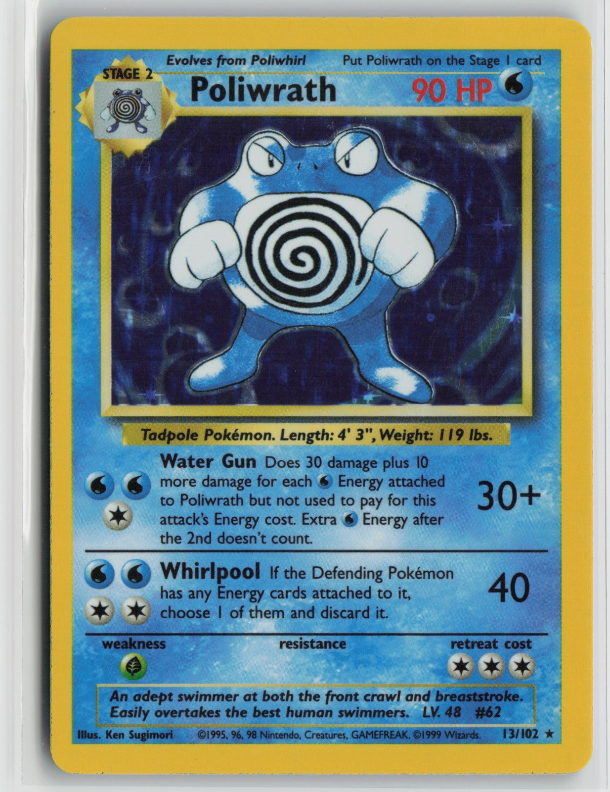 Poliwrath Holo Rare BS 013/102 LP