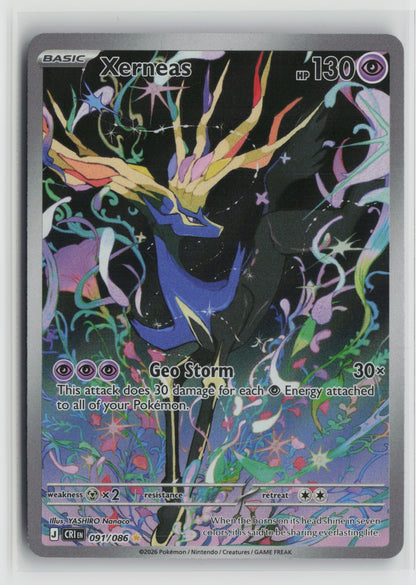 Xerneas Illustration Rare Holo CRI 091/086 NM