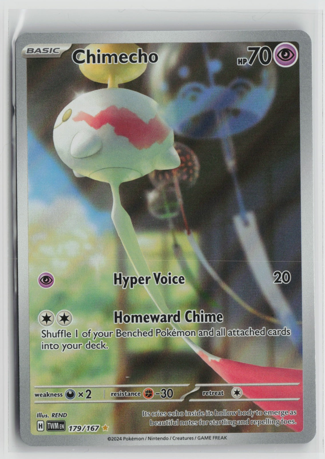 Chimecho - Illustration Rare Holo TWM 179/167 NM
