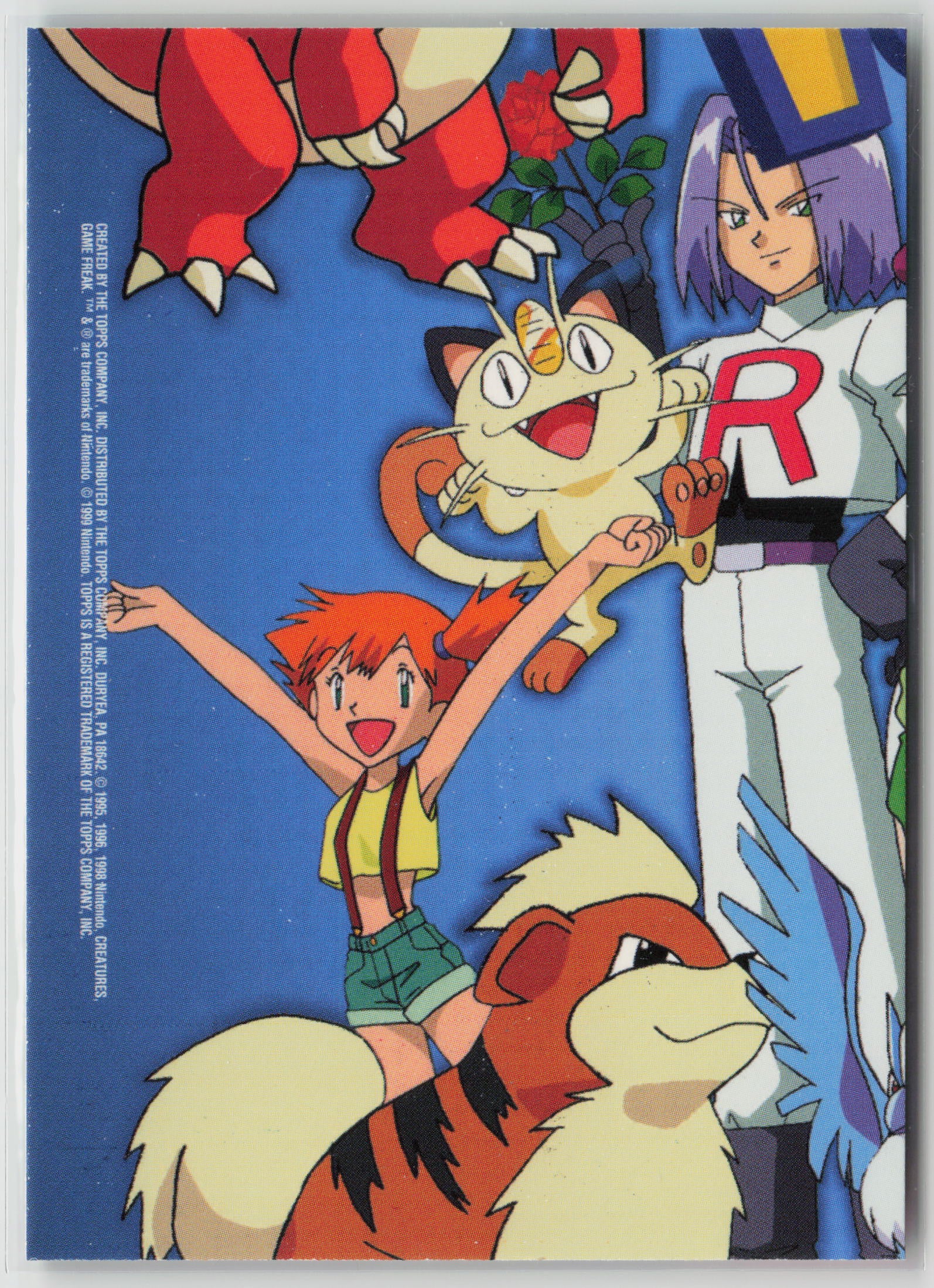 Gary Oak TV8 Topps TV Animation Series 1999 Non-Holo LP (Back)
