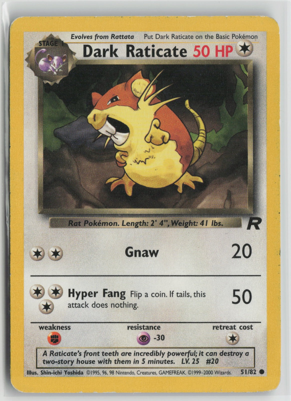 Dark Raticate Common Unlimited TR 51/82 MP