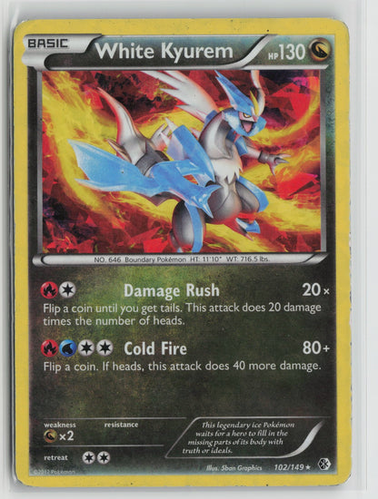 White Kyurem (BW Boundaries Crossed) Holo Rare PR 102/149 HP