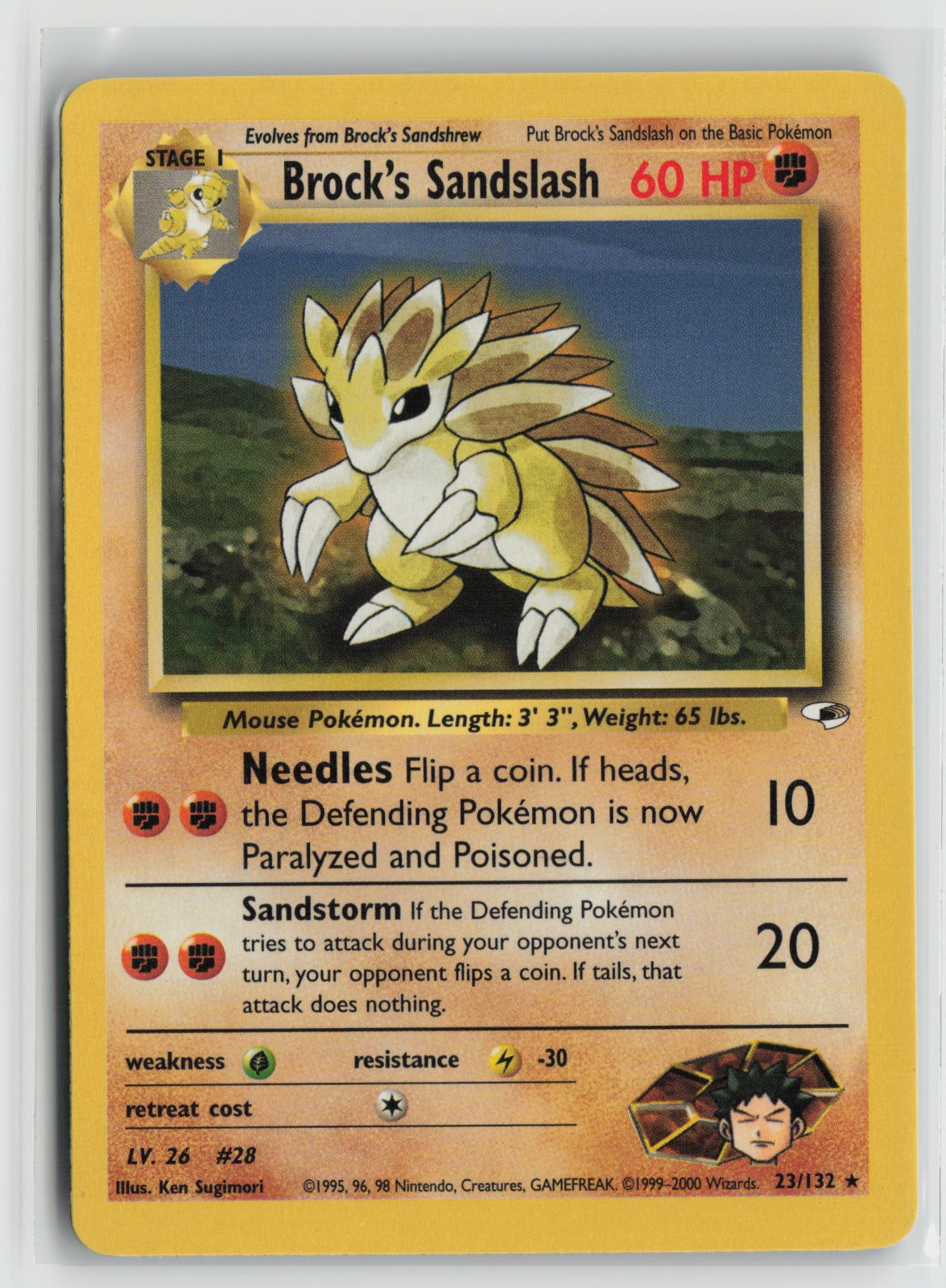 Brock's Sandslash Rare Unlimited G1 023/132 LP