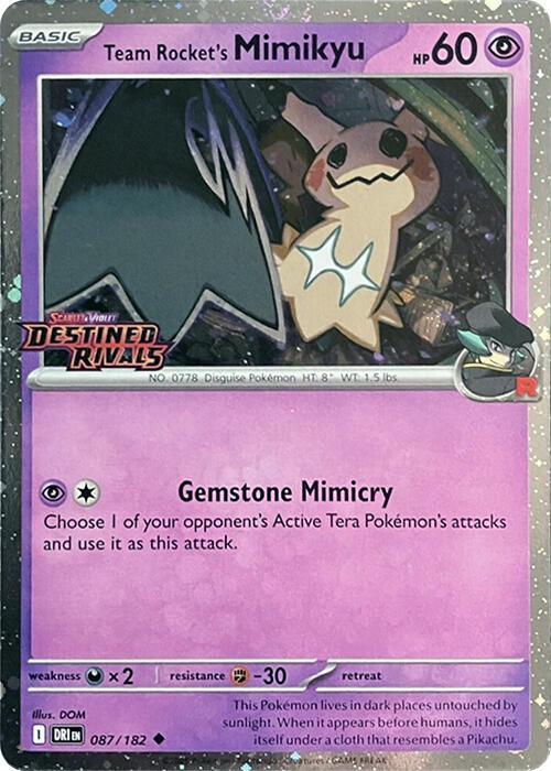 Team Rocket's Mimikyu - Destined Rivals #087/182 (STAMPED)