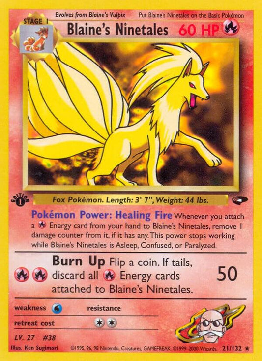 1st Edition Blaine's Ninetails - Gym Challenge #21