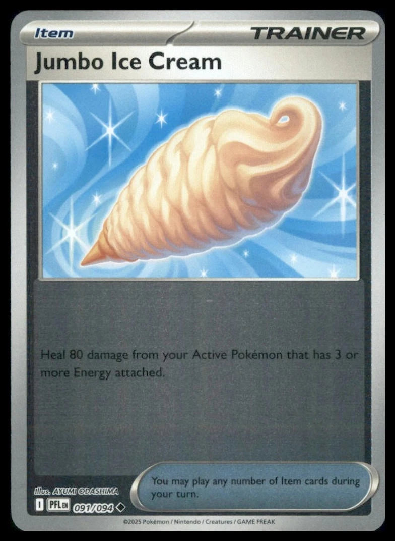 Jumbo Ice Cream Uncommon Reverse Holo PFL 091/094 NM