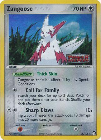 Zangoose - Power Keepers #25/108 (STAMPED REVERSE HALO)